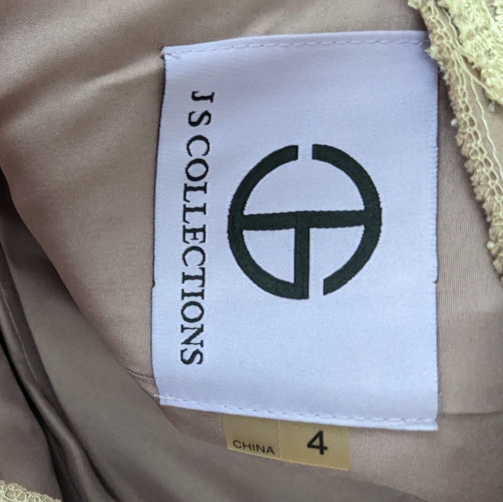 Js Collections Gold/Lilac Fit N Flare Evening Gown - image 6